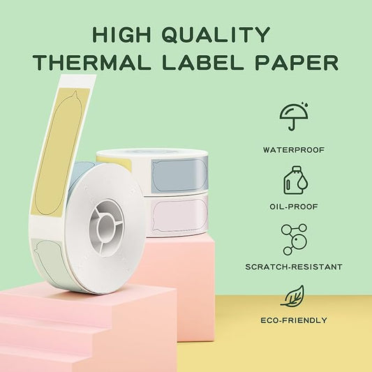 NIIMBOT D11 D110 Label Maker Tape Adhesive White Label Paper Compatible for NIIMBOT D11 D110 Label Printer (Bubble)