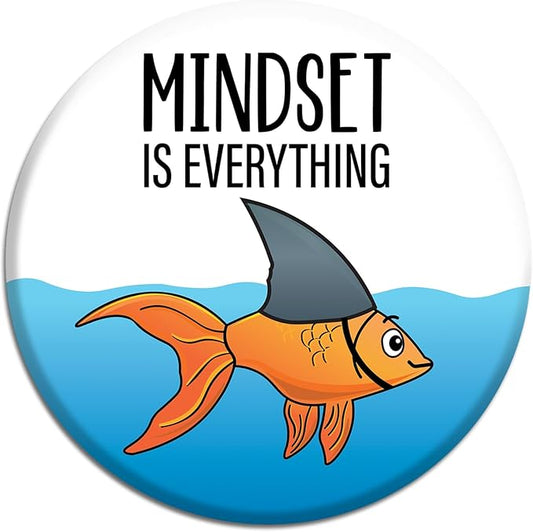 Mindset is Everything Magnet for Workspace Decor - Suitable for Home, Desks, Lockers, and College Spaces - Ideal Gift for Friends, Coworkers & Family Members