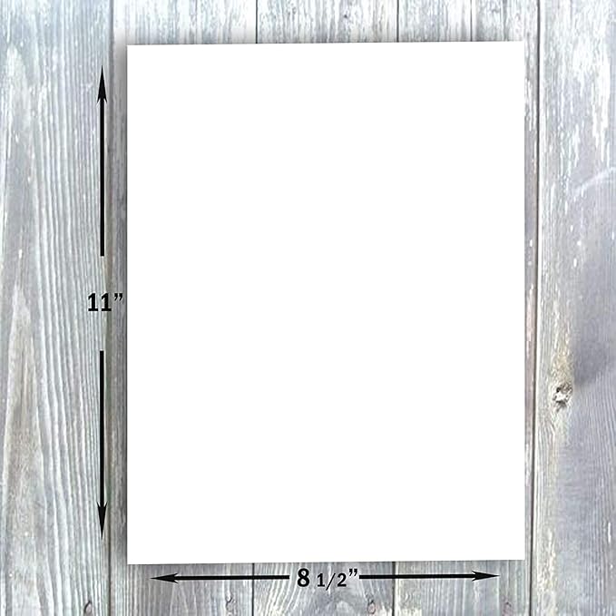 Hamilco White Cardstock Thick Paper 8 1/2 x 11" Blank Heavy Weight 100 lb Cover Card Stock - for Brochure Award and Stationery Printing 50 Pack