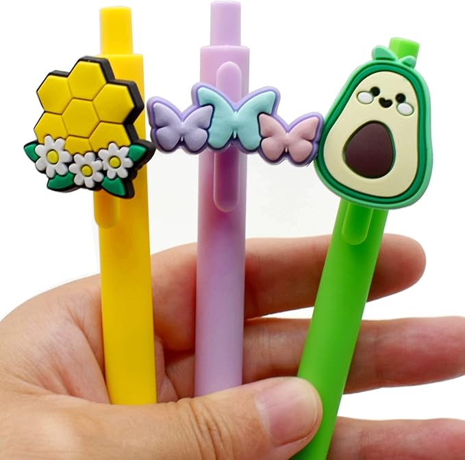 Papacharms Lot Random Different Decorative Pencil Toppers 40Pack Cute Cool Pencil Charms Clips Bulk PVC Pen Topper for School Prize Classroom Reward Student Gifts