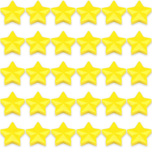 ZDZBLX 30 Pack Yellow Fridge Magnets, Strong Refrigerator Magnets, Small Heavy Duty Magnets for Whiteboard, Cute Decorative Star Mini Magnet for Fridge, Office, Kitchen, Classroom, Home, Locker, Craft