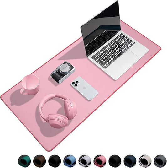 Waterproof Large Gaming Mouse Pad with Durable Stitched Edges, Non-Slip Rubber Base, Smooth Surface Mouse Mat Desk Pad for Home Office Gaming, 27.5"*11.8"*0.12", Dusty Rose