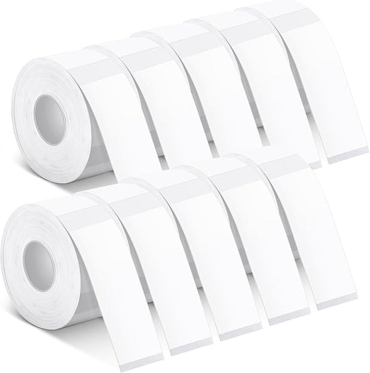 D30 Labels, DKALIO 1600 PCS Label Tapes, Thermal Label Printer Paper Replacement, Waterproof Oil Proof Lable Tape Refills for Shop Office Home, White160 Pcs/roll (12 x 40 mm)