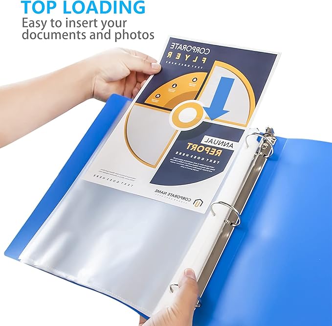 VST Heavy Duty Sheet Protectors 8.5 x 11 Inches for 3 Ring Binder, 3 Mil Crystal Clear Page Protectors, Plastic Sleeves for Binders, Top Loading Paper Protector Letter Size,500 Sheets