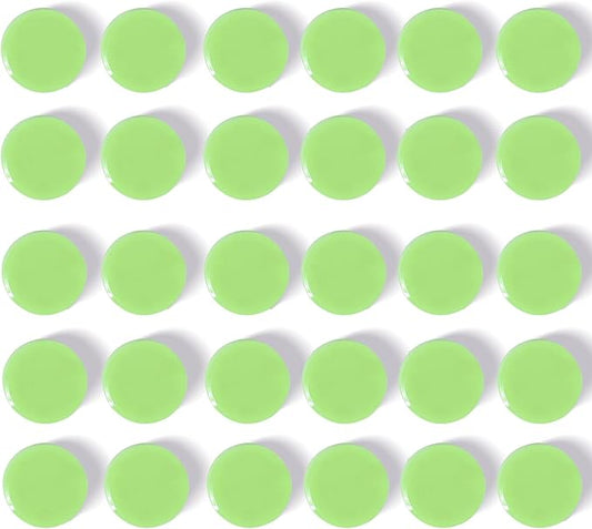 Fridge Magnets, 30Pcs Strong Small Magnets, Decorative Heavy Duty Refrigerator Magnets, Round Mini Cute Magnet for Whiteboard, Fridge, Locker, Classroom, Kitchen, Office, Pastel Green