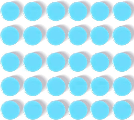 Fridge Magnets, 30Pcs Strong Small Magnets, Decorative Heavy Duty Refrigerator Magnets, Round Mini Cute Magnet for Whiteboard, Fridge, Locker, Classroom, Kitchen, Office, Pastel Blue