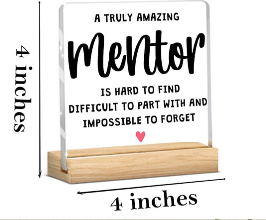 Boss Teacher Appreciation Gifts for Mentor Bedroom Room Decor Mentor Gifts Desk Decor Acrylic Sign, Desk Shelf Table Decorative Going Away Farewell Gift for Coworkers