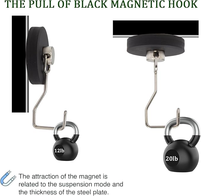 1.22' Inch Rubber Coated Magnetic Hooks for Hanging