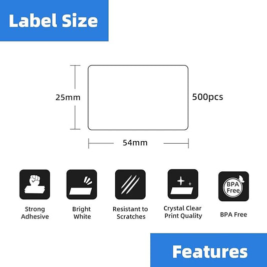 Compatible Direct Thermal Labels Replacement for Dymo 30336 (1" x 2-1/8") 12 Rolls Return Address & Barcode Labels - Use with Labelwriter 450, 450 Turbo, 4XL Printers - 500 Labels/Roll