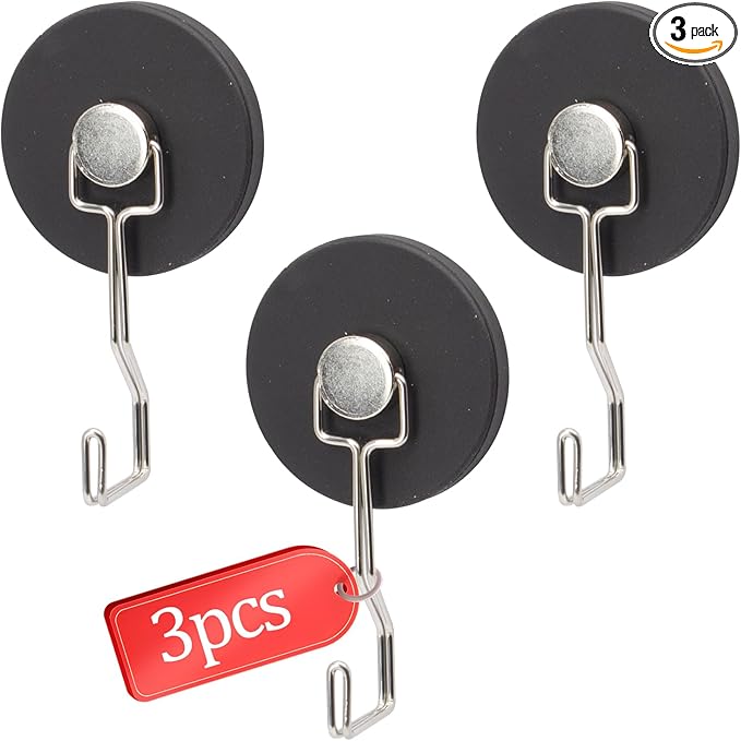 1.7Inch Anti-Scratch Heavy Duty Rubber Magnet Hooks