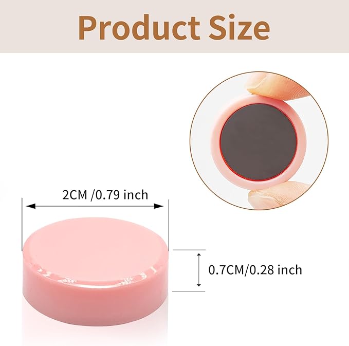 Fridge Magnets, 10Pcs Strong Small Magnets, Decorative Heavy Duty Refrigerator Magnets, Round Mini Cute Magnet for Whiteboard, Fridge, Locker, Classroom, Kitchen, Office, Pastel Pink