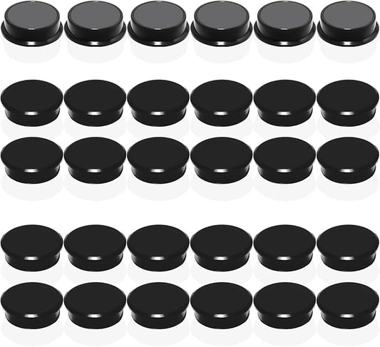 Fridge Magnets - 30 PCS Refrigerator Magnets, Small Magnets for Whiteboard, Round Strong Heavy Duty Magnet Cute Mini Whiteboard Magnet for Fridge Locker Classroom Office (Black)