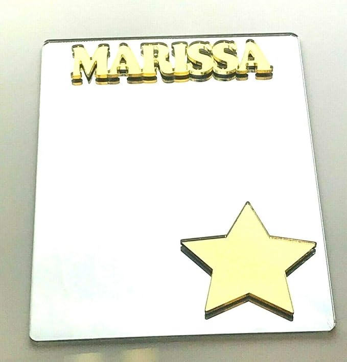 Star Shinning Bright Star Locker Mirror Personalized Back to School Magnetic Custom Locker Decor Cheerful Personalized Inside of Locker Organizer Accessory, Refrigerator Magnet Quality and Fun In One!