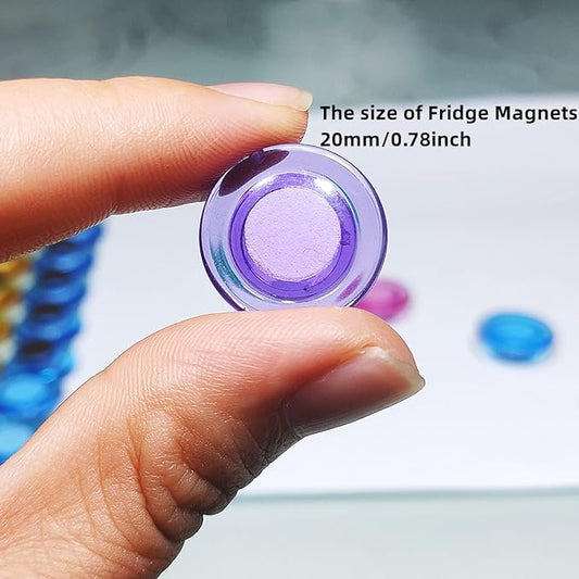 50 PCS 5 Colors Round Magnets for Whiteboard, Cute Small Magnet, Mini Refrigerator Magnets Whiteboard Magnets Colorful Locker for Home Classroom Teachers Offices