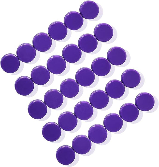 ZDZBLX 30 Pack Strong Fridge Magnets, Heavy Duty Round Refrigerator Magnets, Small Whiteboard Magnets for Fridge, Locker, Crafts, Kitchen, Office, Classroom, Mini Cute Magnet for Home School (Purple)