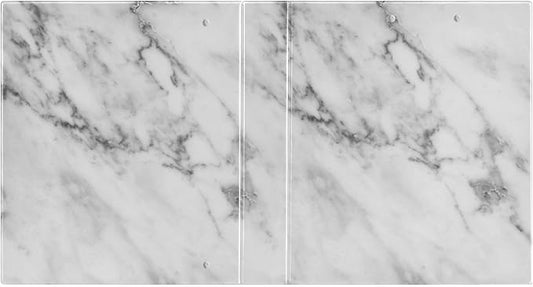 Marble White Grey Decorative 3 Ring Binder 2 Inch Large View Binders with Pockets File Organizer for Office College School, 1Pack