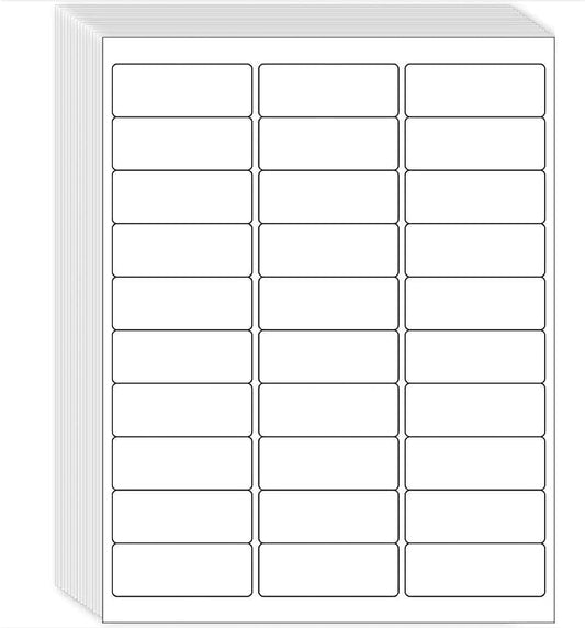 1" x 2-5/8" Shipping Address Labels 15000 Label Stickers Paper for Laser/Inkjet Printer 30 per Page Printable Mailing Labels - Matte, 500 Sheets