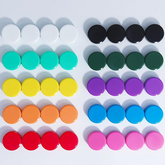 ZDZBLX Fridge Magnets, 40 PCS Strong Refrigerator Magnets in 10 Colors, Heavy Duty Small Round Magnets for Whiteboard, Locker, Classroom, Office, Cute Mini Decorative Magnets for Fridge, Home, Kitchen