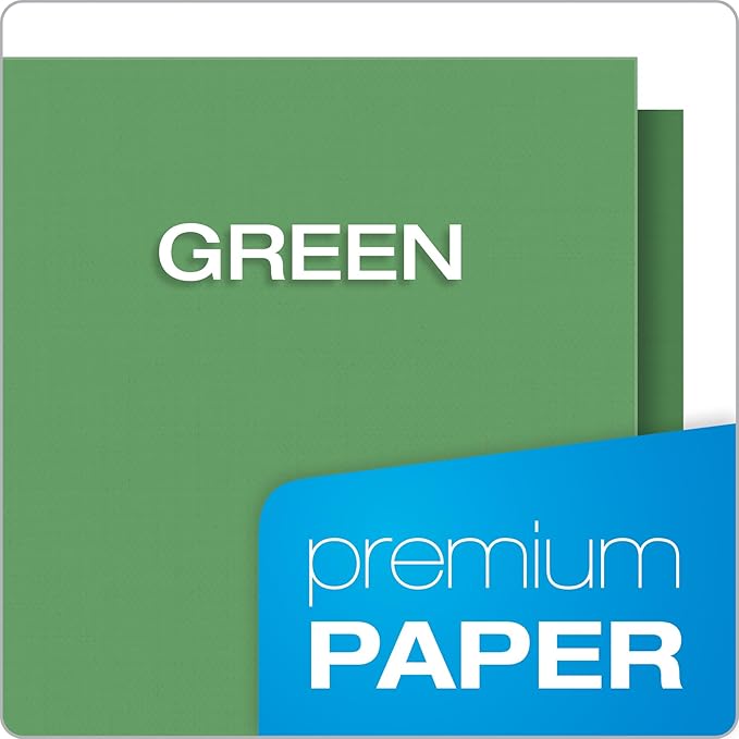 Oxford Monogram Executive Twin Pocket Folders, Letter Size, Green with Gold Foil Trim, Set of 4 (04164)