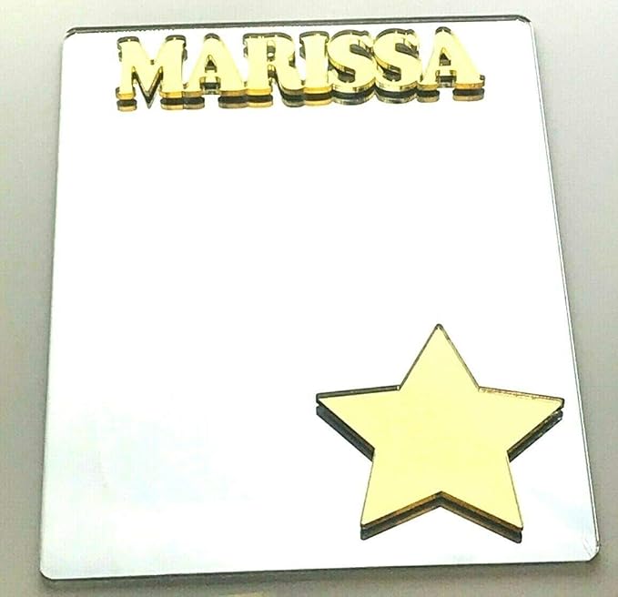 Star Shinning Bright Star Locker Mirror Personalized Back to School Magnetic Custom Locker Decor Cheerful Personalized Inside of Locker Organizer Accessory, Refrigerator Magnet Quality and Fun In One!