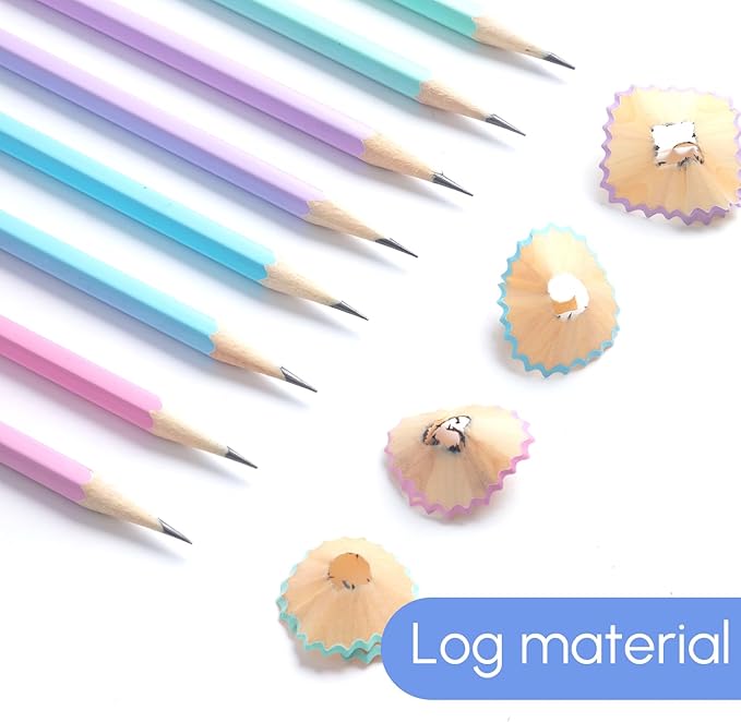 M&G 30 Pcs Hexagon Colored Pencils for Kids, Multicolor 2B Unsharpened Pencils Graphite Wood Pencils with smooth writing for School, Office Supplies, Painting, Sketching, Weddings, Party