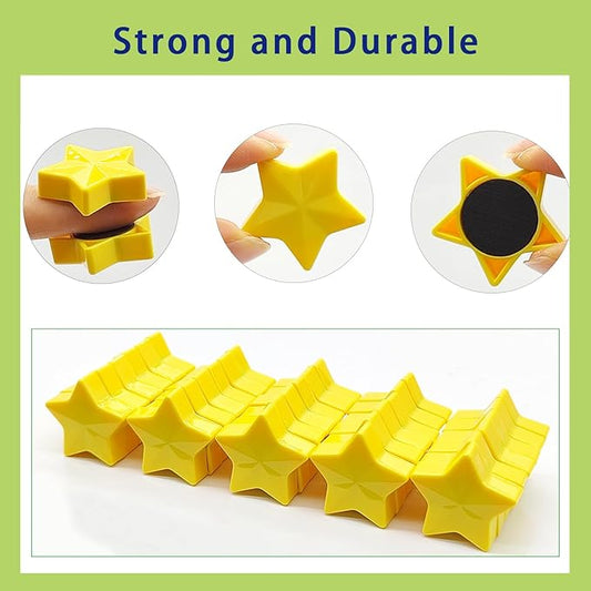 Fridge Magnets - 30 Pcs Refrigerator Magnets Strong Small Whiteboard Magnet, Heavy Duty Mini Magnets for Kitchen, Locker, Office, Classroom & Office Use - Decorative Cute Magnet (Star, Yellow)