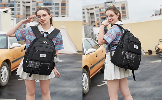 Cute Backpack for Girl Teenager Daily Backpack Women Backpack Purse Black