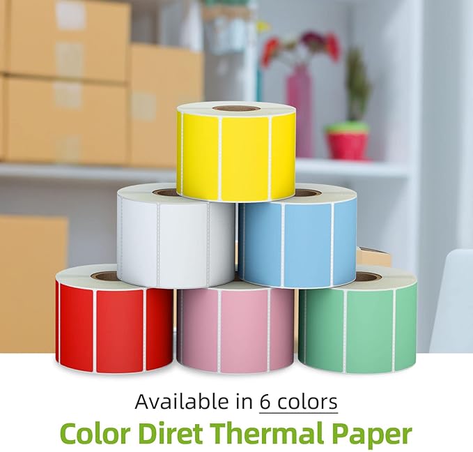 2.25" x 1.25" Pink Direct Thermal Labels, Replacement for Self-Adhesive Address Shipping Barcode Thermal Stickers, Compatible with Rollo & Zebra Thermal Label Printer(1 Roll, 1000 Labels)