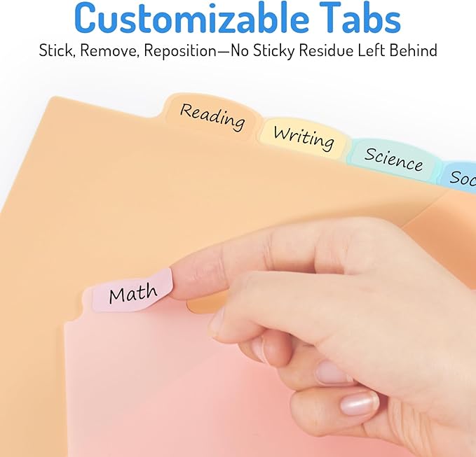 Forvencer 16 Count Dividers with Two Pockets, 8 tabs Binder Dividers for 3 Ring Binder Organizer, Multicolor, 2 Sets