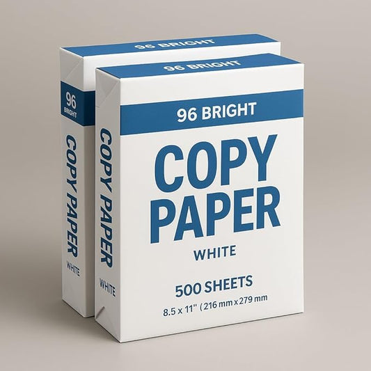 92 Bright Mulitipurpose Copy Paper, 500 Sheets, per reem 8.5 x 11 inches, 2 Pack, White- biodegradable- MADE IN USA