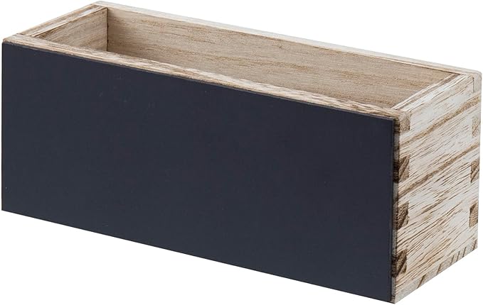 MyGift Rustic Torched Wood Magnetic Dry Erase Marker Holder for Whiteboard Accessories Organizer Bins, Set of 3