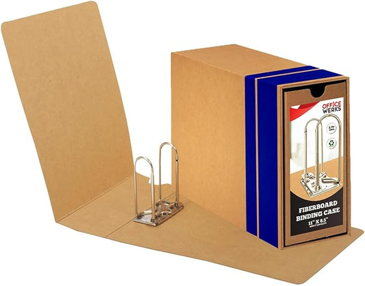 Performore Durable Archival Binder Case with Adjustable Bar and Smooth Arch Mechanism – Kraft and Fiberboard Cover for Secure Document Storage
