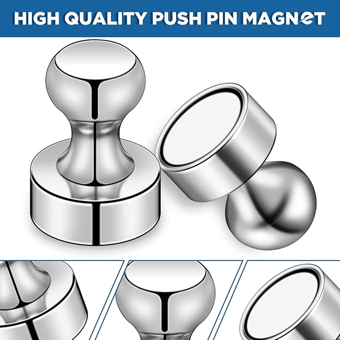 LOVIMAG Fridge Magnet Refrigerator Magnets, Small Push Pin Magnet Strong Magnet for Whiteboard, Fridge, Office, Classroom and Map, Pack of 20