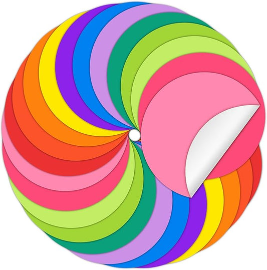 24 Pack Colorful Dry Erase Dots Circles,11 Inch Removable Vinyl Dot Wall Decal,Whiteboard Marker Stickers for Home,School,Office,Teachers,Students,Table & Desk(12 Colors)