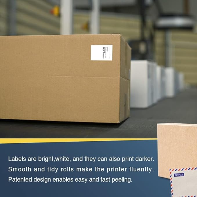 BETCKEY - Compatible Continuous Labels Replacement for Brother DK-2210 (1.1 in x 100 ft), Use with Brother QL Label Printers [6 Rolls]