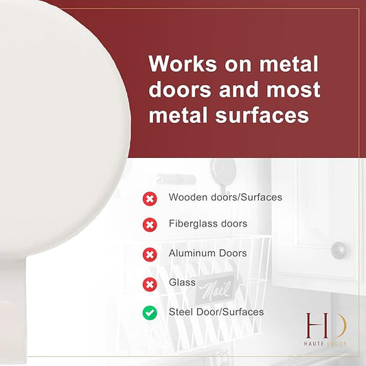 Haute Decor Attract Magnetic Hanger, 1 Pack - Strong Magnet Hook for Metal Doors and Surfaces