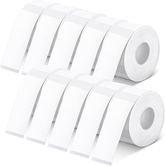 1600 Pcs Label Tapes 15 x 40 mm Laminated Stickers Replacement Compatible with D30 Portable Thermal Label Paper Printer Tapes Refill for Office 160 Pcs/roll (White)