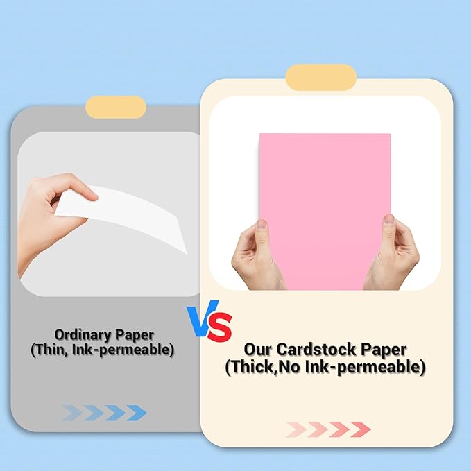 Pink Cardstock 8.5 x 11, Thick Printer Paper 75 lb/200 gsm, 40 Sheets Card Stock Pink, Heavy Card stock, Art CardStock Paper for Invitations, Diy Cards, Business Cards, Menus, Crafts, Drawing etc