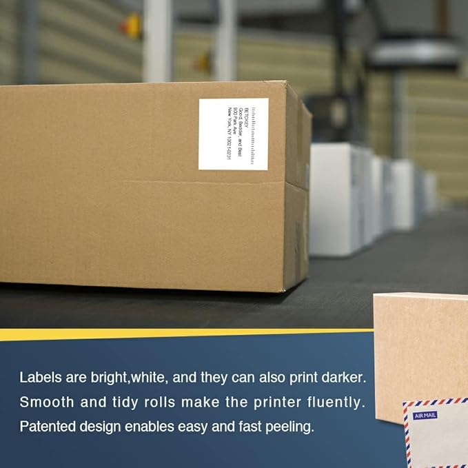BETCKEY - Compatible Continuous Label Replacement for Brother DK-2205 (2-3/7" x 100'), Use with Brother QL Label Printers [20 Rolls]