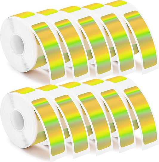 1600 Pcs Label Tapes 12 x 40 mm Laminated Stickers Replacement Compatible with D30 Portable Thermal Label Paper Printer Tapes Refill for Office 160pcs/roll