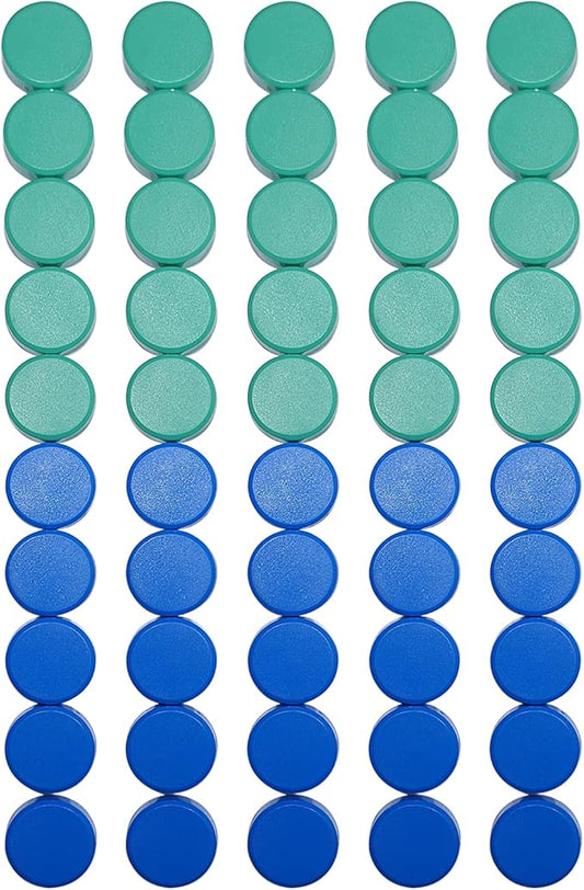 50 Pack Refrigerator Magnets, Magnets for Whiteboard, Small Whiteboard Magnets Cute Round Office Magnet for Classroom Teachers Offices Supplies(Blue and Green)