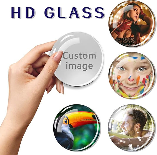 1PCS 40MM Picture Magnets Photo Custom Fridge Magnet Personalized Refrigerator Magnets for Whiteboard Decorative Funny Magnets for Kitchen Office Round Refrigerator Magnets