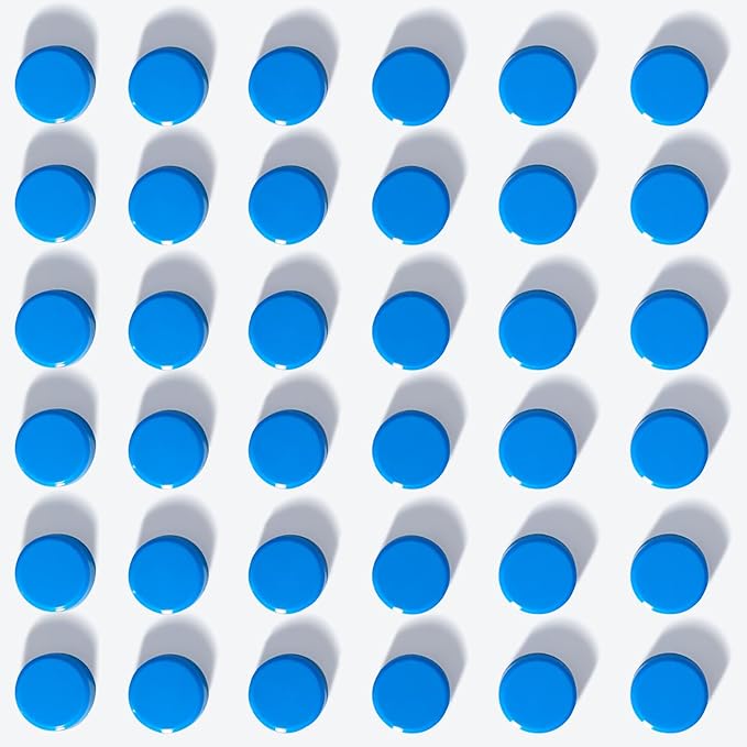 Fridge Magnets, 40 PCS Strong Refrigerator Magnets, Small Round Magnet Heavy Duty, Mini Cute Blue Magnets for Whiteboard, Office, Locker, Classroom, Kitchen, Magnetic Board, School, Home Decor