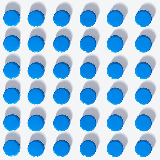 Fridge Magnets, 40 PCS Strong Refrigerator Magnets, Small Round Magnet Heavy Duty, Mini Cute Blue Magnets for Whiteboard, Office, Locker, Classroom, Kitchen, Magnetic Board, School, Home Decor