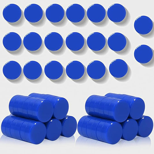 80PCS Fridge Magnets, Blue Cute Small Refrigerator Magnets, Decorative Round Heavy Duty Strong Mini Magnets for Whiteboard Fridge Locker Kitchen Classroom Office & School, Dry Erase Magnet