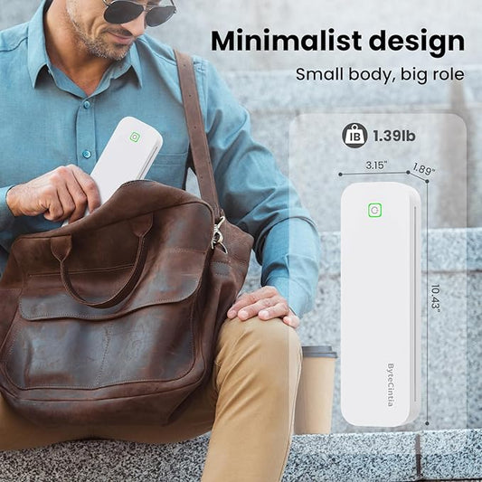 Portable Printer for Travel, Bluetooth Thermal Printer Supports 8.5 x 11 Inch US Letter Size, Compatible with Android and iOS & Laptop Inkless Mobile for Office, Car, School
