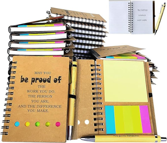Appreciation Thank You Gifts,21 Set Spiral Notebook with Pen,Office/School Supplies,Bulk Inspirational Journals Notepads,Small Notebooks for Teachers Students Employee Women Men Work & Note (21 SET)