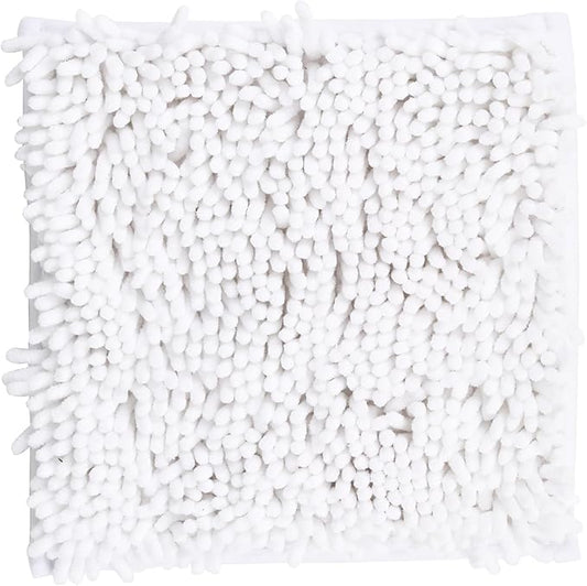 Locker Rug School Rugs Carpet Chenille 100% Microfiber Locker Carpet with Non Skid Backing Locker Decorations (White, 10 * 10)