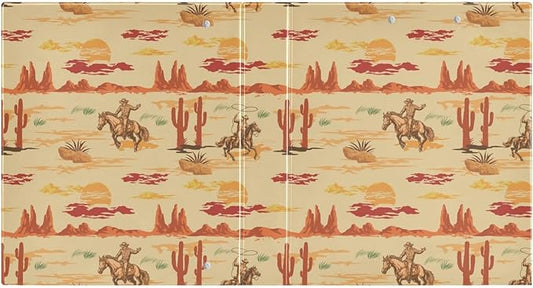 Wild West Mexico Cowboy Decorative 3 Ring Binder 2 Inch Large View Binders with Pockets File Organizer for Office College School, 1Pack