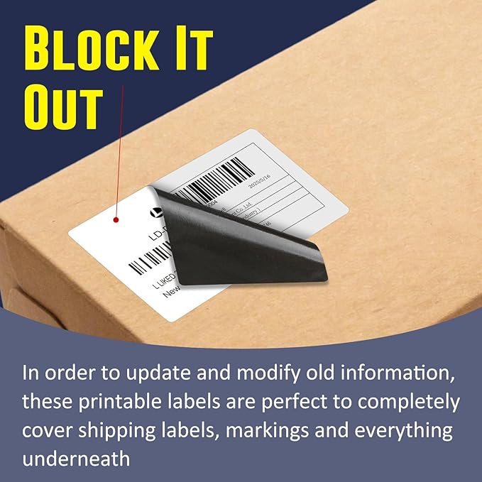 L LIKED 2.25" x 4" Direct Thermal Labels, Permanent Adhesive Shipping Postage Label & Compatible with Rollo, Zebra and Other Desktop Printers (1 Roll, 350 Labels)
